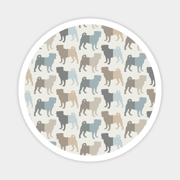 Pugs Natural Pattern Magnet by XOOXOO